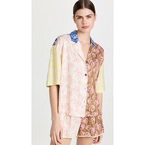 Scotch & Soda "I'm Smiling" Palm Print Shirt Size L